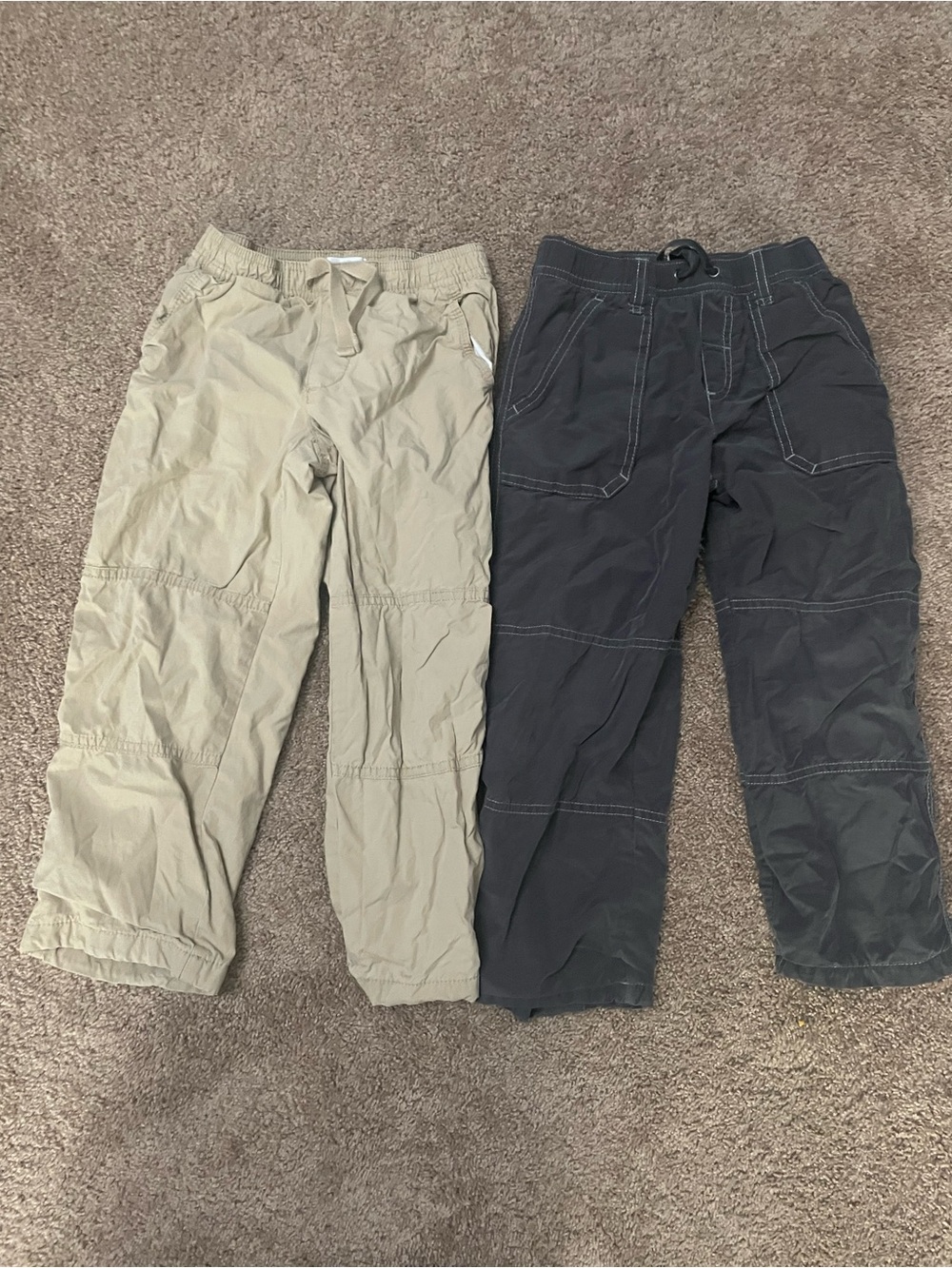 Old Navy Kids Jogger Pants in Beige and Dark Gray